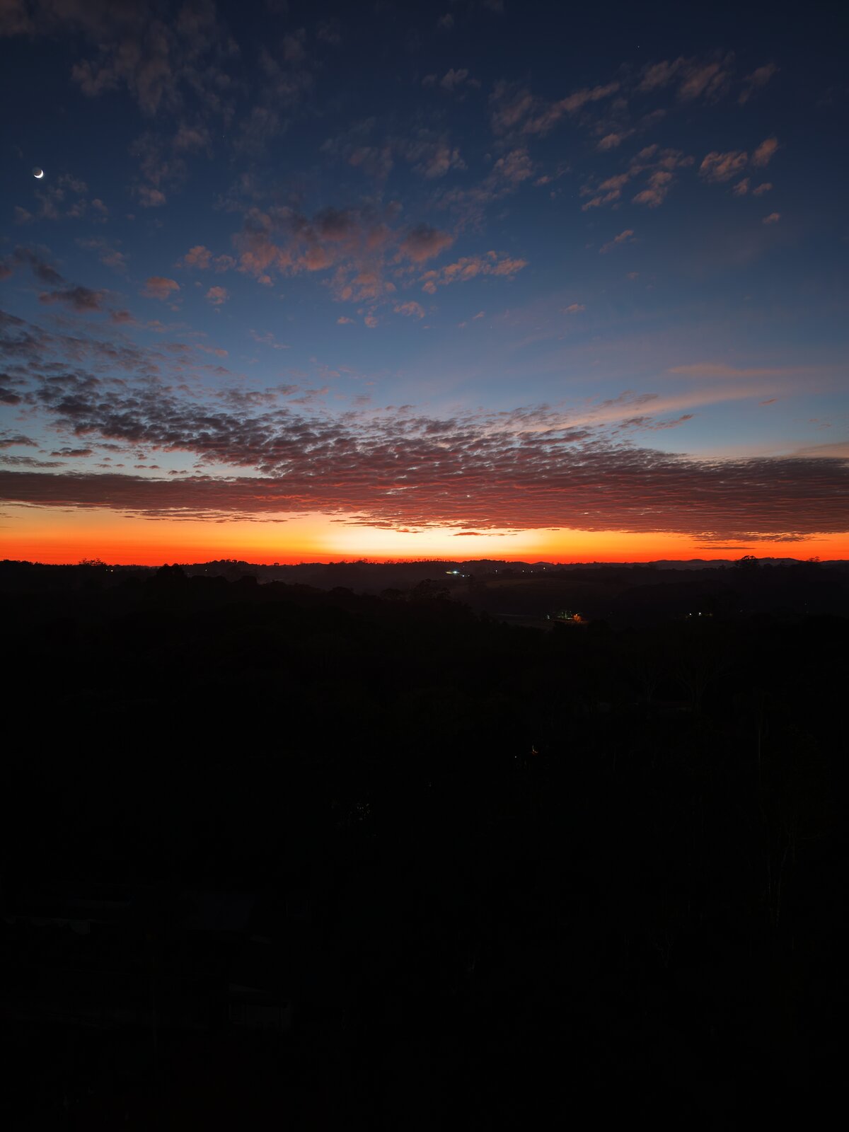 Céu ao entardecer — vista aérea